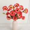 Flores de papoula artificiais da Amazon para decoração de sala de estar, arranjo de cena em tecido de seda, flores artificiais de papoula de caule longo estilo ins