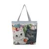 Estilo étnico lona saco grande de lado único jacquard bordado elefante bolsa bolsa de ombro versátil animal padrão bolsa das mulheres