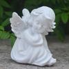 Enfeites de Anjo Vintage Estilo Europeu Estátua Escultura de Resina Gesso Estilo Americano Menina Anjo Pequena Decorações de Mesa Adereços