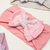 Verano Europeo y Americano Nuevo Satén de Nylon Lazo de Cola de Paloma Diadema Infantil Accesorios para el Cabello de Bebé Pañuelo para la Cabeza de Niña