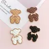 Zhuzi Novo Urso Pintado com Spray Criativo Acessórios para Joias DIY Capa de Celular Material de Beleza Acessórios de Urso em Liga