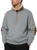 Sudadera Nueva Temu Transfronteriza Europea y Americana Sudadera Casual Americana de Manga Larga para Hombre con Cuello Alto y Media Cremallera Retro Amazon