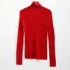 Precio Especial, Sin Devoluciones ni Cambios Camiseta Base de Lana Fina sin Costuras de una Pieza de Cuello Alto para Mujer, Suéter de Punto Ajustado