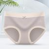 Nueva Ropa Interior Modal de Cintura Media Talla Grande para Mujer Transpirable Sin Marcas Entrepierna de Algodón Puro Calzones Sexy de Cadera para Mujer Color de Contraste