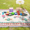 Esterilla de picnic estilo ins, manta para acampar al aire libre, mantel, manta para el almuerzo, funda de alfombra, toalla para sofá, esterilla de picnic para césped