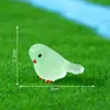 Figuritas de pájaros luminosos en miniatura para microlandsajes, decoraciones creativas de jardín, adornos DIY, accesorios colgantes y pequeñas decoraciones de escritorio
