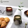 Fábrica de Exportación al por Mayor Color Gradiente Glaseado de Horno Taza de Oficina Taza de Té Taza de Té Taza de Cerámica