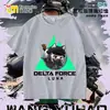 Nueva Camiseta Delta Force Weilong Rosa Rojo Comedor de Oro Lobo para Niños, Manga Corta Estudiante Holgada Superior Moderna