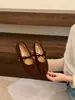 Wanwan Feng Zapatos de Salón Mary Jane Retro de Suela Blanda para Mujer 2026 Nuevos Bailarinas Francesas de Gamuza con Corte Bajo y Lazo