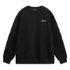 Camiseta de Manga Larga con Bordado de Letras y Estampado Floral de Color Contrastante Estilo Otoño para Hombre Sudadera Chaqueta Holgada Casual de Moda Marca Cuello Redondo Q