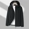 Cortavientos de Bloques de Color para Exteriores con Múltiples Bolsillos, Capucha con Cordón, Primavera y Otoño, Perfecto para Salidas con Amigos, Chaqueta Casual