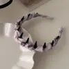 Diadema de Malla Floral Morada Estilo Coreano de Ala Ancha Accesorio para el Cabello con Dientes 2026 Nueva Moda de Alta Gama Diadema Alta para la Parte Superior del Cráneo