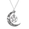 Collar Europeo y Americano de Exportación Árbol de la Vida Poder Maligno Retro Luna Estrella de Cinco Puntas Colgante Anime Black Butler
