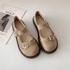 Zapatos Mary Jane de Moda Ligeros Retro Franceses de Suela Gruesa y Escotados para Mujer Verano 2025 Nuevos Versátiles Zapatos Birkenstock Blancos