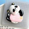 Tarjeta de personaje linda grande con gato negro intercambiable, accesorios de resina, crema de pegamento para bricolaje, pegatina para refrigerador, accesorios para el cabello, funda de teléfono, hebilla de zapato