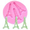 Molde de Silicona Torre Eiffel Plegable Azúcar Chocolate Pastel Molde Decorativo Molde para Hornear DIY