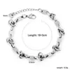 Pulsera Gruesa de Acero Inoxidable Minimalista de Lujo Ligero Europea y Americana con Diseño Creativo de Cadena de Metal 18K para Mujer