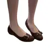 Zapatos planos de estilo minimalista retro francés para aumentar la altura, nueva colección primavera/otoño 2026, elegantes zapatos Mary Jane de punta redonda y boca poco profunda para el trabajo