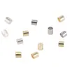 Tubo de Posicionamiento Conservador de Color Se Puede Aplastar para Sujetar Cuentas Tubulares Pulsera y Collar de Cobre Chapado en Oro de 14K Cierre Final Accesorios para Joyería DIY