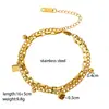 Conjunto de Joias Que Não Desbota, Nova Pulseira de Aço Titânio para Mulheres, Joia de Mão da Moda Versátil Estilo Ins, Joias Femininas, Sensação de Alto Padrão