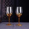 Venta Directa de Fábrica Juego de Decantador y Copas de Vino Rojas Esmaltadas Copa de Cristal Juego de Regalo para Vino