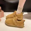 Pueden ser ~ Zapatos de algodón tipo Birkenstock de peluche para mujer, estilo nuevo, otoño e invierno, casuales, de suela plana, tipo pan, modernos, cálidos, de pelo