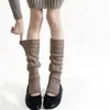 Calcetines altos de otoño e invierno de color dopamina apilados, dulces y coquetos, con lentejuelas brillantes, cálidos, en capas, adelgazantes y cubrepies calentadores de piernas