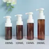 Frasco Mousse Marrom 100ml 200ml Limpador Facial Higienizador de Mãos Frasco Espumante Limpador de Cílios Frasco com Dispenser de Espuma