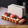 Caja de Regalo de Alta Gama Logo Personalizado Japonés Lujo Ligero Tetera Degradada Juego de Té Cerámica Vajilla de Té Venta al por Mayor Corporativa