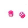Cuentas de Agujero Grande Arcoíris Resina Rayas Color Mezclado Cuentas Cubeta Adornos para la Cabeza Pulsera Cuentas Dispersas Niñas DIY Accesorios de Mano para Niños