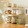 Estante de Almacenamiento para Tazas de Mesa de Comedor Gabinete Estante Interior para Tazas Estante de Almacenamiento para Tazas de Té Estante de Escritorio para Vasos de Agua Estante Organizador para Juego de Té