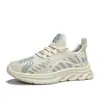 Zapatillas deportivas Flyknit, modelo nuevo para todas las estaciones, zapatillas casuales transpirables para correr con suela gruesa para hombre, zapatos modernos para hombre para ir al trabajo y al día a día