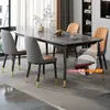 Mesa de Roca de Encimera Lujo Ligero Moderno Simple Hogareña Mesa de los Ocho Inmortales Mesa Simple para Sala de Estar Mesa de Comedor Rectangular Juego de Mesa y Sillas para Comedor