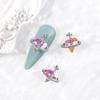 Famoso en Internet Emperatriz Viuda Arte de Uñas Aleación Joyería Corazón Torcido Diamante Estilo Retro Oscuro plata Decoración de Uñas Accesorios de Diamantes