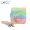 Adequado para mini7 + Cor de Óleo Couro Retrô Bolsa para Câmera PU Estojo Protetor para Câmera Bolsa de Armazenamento Bolsa Transversal