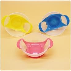 Tigela transparente com ventosa para bebês, tigela antiderrapante para comer, tigela de PP para crianças, tigela de comida infantil, tigela pequena com forte sucção