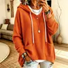 Sudadera con capucha casual de manga larga holgada de punto gofre para mujer europea y americana de desarrollo propio 2026 estación independiente de Amazon