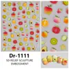 Redanco Nuevo 5D Repujado Popular Cáscara de Fruta Gelatina Pegatina Ligera para Uñas Pegatina Estéreo para Uñas Dr-1110