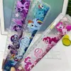 Régua de Areia Movediça My Little Pony de Aparência Fofa Desenho Animado Coração de Menina Bidimensional Estudante Escrita e Desenho Linha Reta Régua Multifuncional
