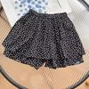 Roupas infantis Menina Menina Estudante Estampado Mini Culottes Estampa Floral Estilo Doce Shorts 2024 Verão Novo 466322
