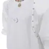 Ropa de verano para hombre, elegante y fresca, con decoración metálica y diseño tridimensional, camiseta de manga corta estilo americano, corte holgado, cuello redondo, top único