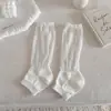 Meias Finas Meia-Calça Youjiaxiu Primavera e Verão para Mulheres, Meias Sem Pé Estilo Doce, Meias Largas de Renda com Borda Bolha Estilo Miu