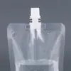 Em estoque Plástico Transparente Saco com Bico de Sucção Calibre Pequeno Saco para Embalagem de Líquido Saco Autoportante Espessado à Prova de Vazamento Saco para Leite de Soja Saco para Medicina Chinesa