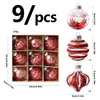 Bola de Navidad Transfronteriza 8cm Bola Transparente Pintada a Mano Bola Redonda Bola de Plástico para Mascotas Decoración Colgante Adorno para Árbol de Navidad Amazon