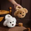 Pantuflas de Algodón para Niñas, Otoño e Invierno 2026 Nuevas de Dibujos Animados para Interiores Cachorro Hogar Bebé Pantuflas Padre-Hijo para Invierno