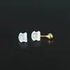 Plug de ouvido transparente para hambúrguer anti-queda não alérgico tampões de ouvido brincos brincos plug de couro acessórios de ouvido atacado