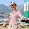 Ropa Nueva de Protección Solar de Verano para Mujer, Moderna Sombrilla UPF50+, Ropa Fresca y Ajustada de Protección Solar, Chaqueta con Capucha de Seda de Hielo Anti-UV