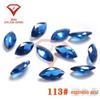 Marquise Forma Oliva 113 # Espinélio Azul Pedra Nua Marquise Não. Anel de Espinélio Sintético 113 Superfície de Pedra Preciosa Wuzhou Atacado