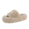 Pantuflas mullidas de otoño e invierno para mujer, para usar en exteriores, de algodón con una tira, de tiras cruzadas, súper populares, puntera abierta, nuevo estilo 2026, pantuflas de interior con suela gruesa