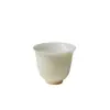 Xícara de Chá de Porcelana Branca com Esmalte Doce Branco e Argila de Jade das Dinastias Tang e Song, Conjunto de Chá Kung Fu, Xícara de Cerâmica para Degustação Doméstica, Peça Única de Parede Fina, Tang e Song